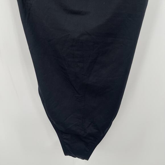 La Blanca Swimsuit Size 8 Black Goddess One Shoulder Strappy Back NWT Swim Beach - Picture 16 of 16